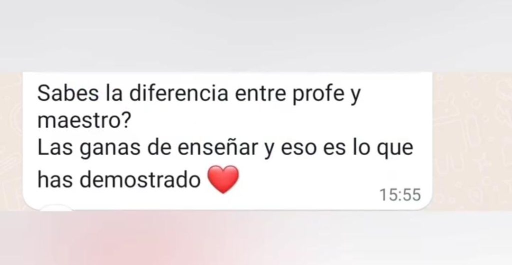 Testimonio genial por Whatsapp